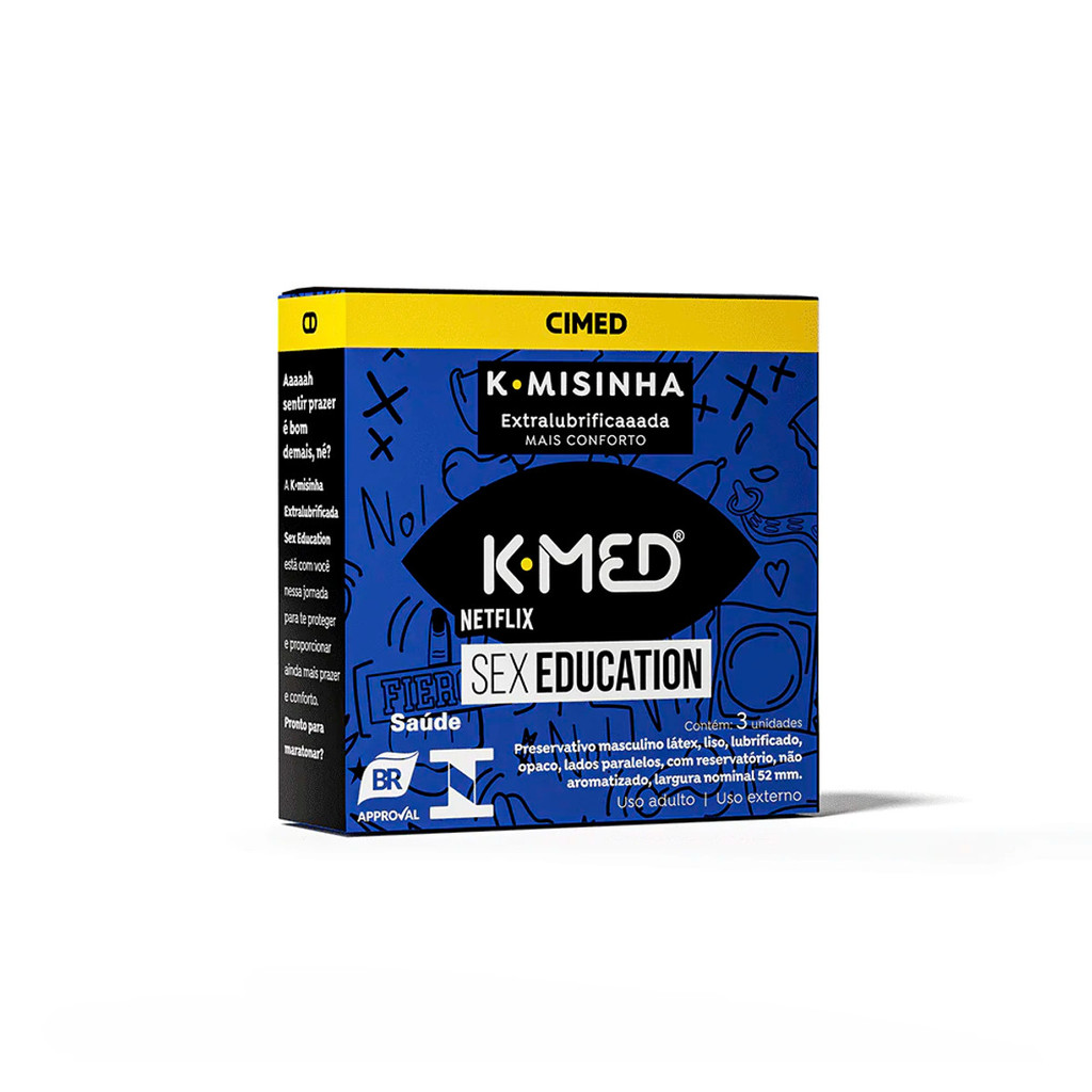 Preservativo Extra Lubrificado - 3 Unidades | Sex Education em Oferta na Shopee