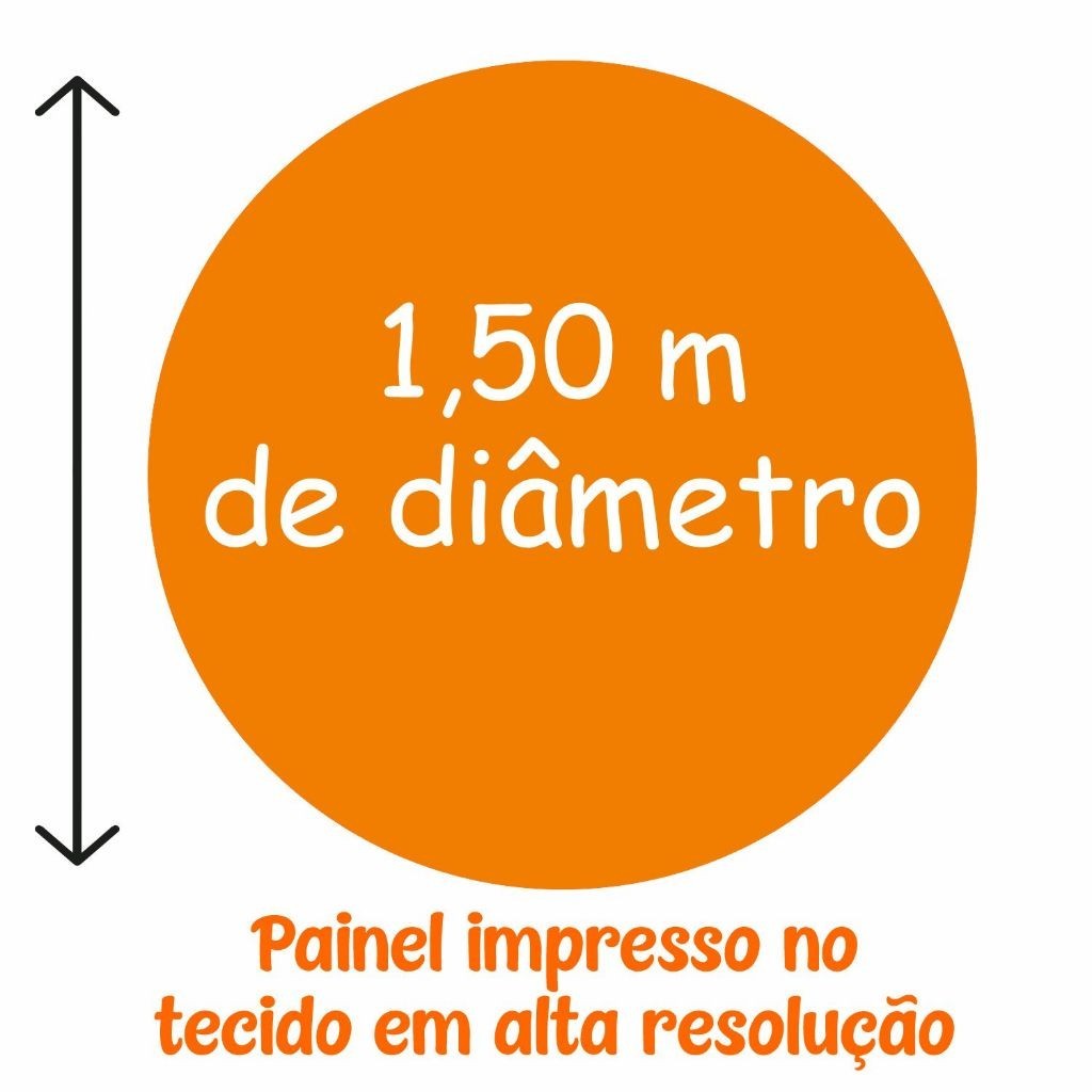 Painel JARDIM DOS PASSARINHOS, Redondo Helanca Premium 150x150 C/ elástico, Premium!!