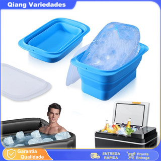 Forma De Gelo Extra Grande Caixa De Silicone Reutilizável em Oferta na Shopee