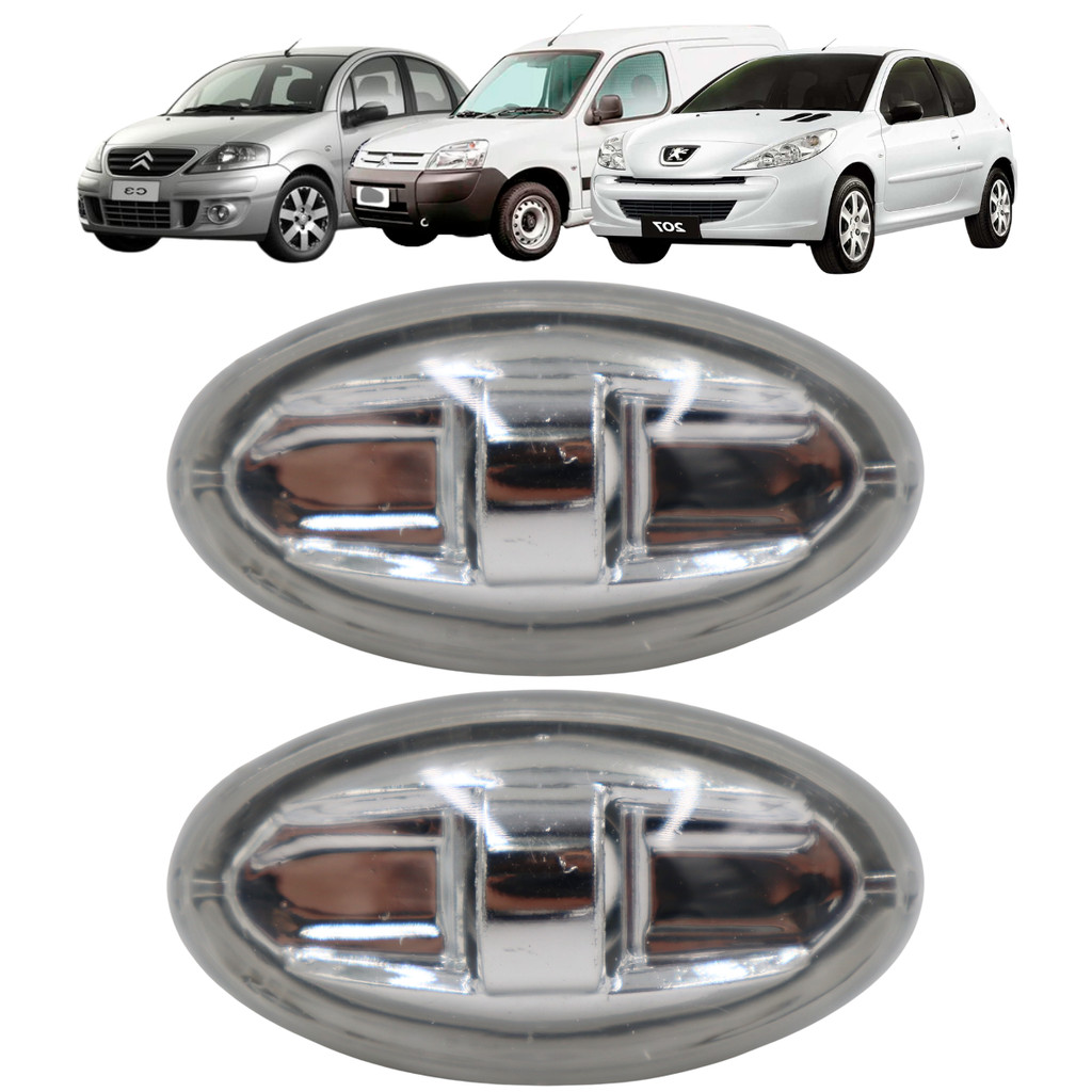 Kit 2 Lanternas Laterais Sem Soquete Citroen C3 Berlingo Picasso Jumpy Jac Motors J2 J3 Peugeot 207 307