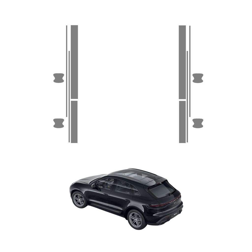 Película PPF Proteção Kit Portas Porsche Macan 2022 2023 2024 2025 2026 Transparente TPU Anti Risco