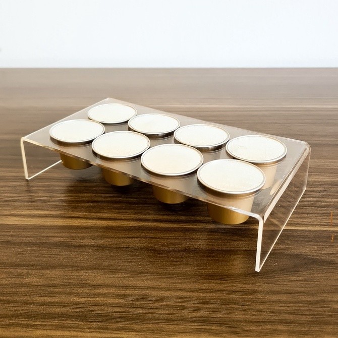 Suporte Porta Cápsulas Dolce Gusto - Nespresso - Tres Acrílico Cristal de mesa 8 e 16 cápsulas
