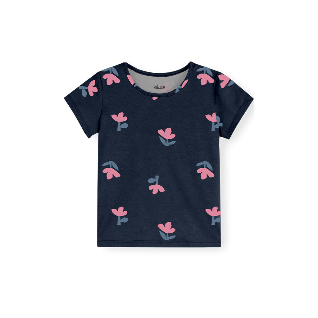 Blusa Infantil Menina Estampa Delicada Elian Marinho em Oferta na Shopee