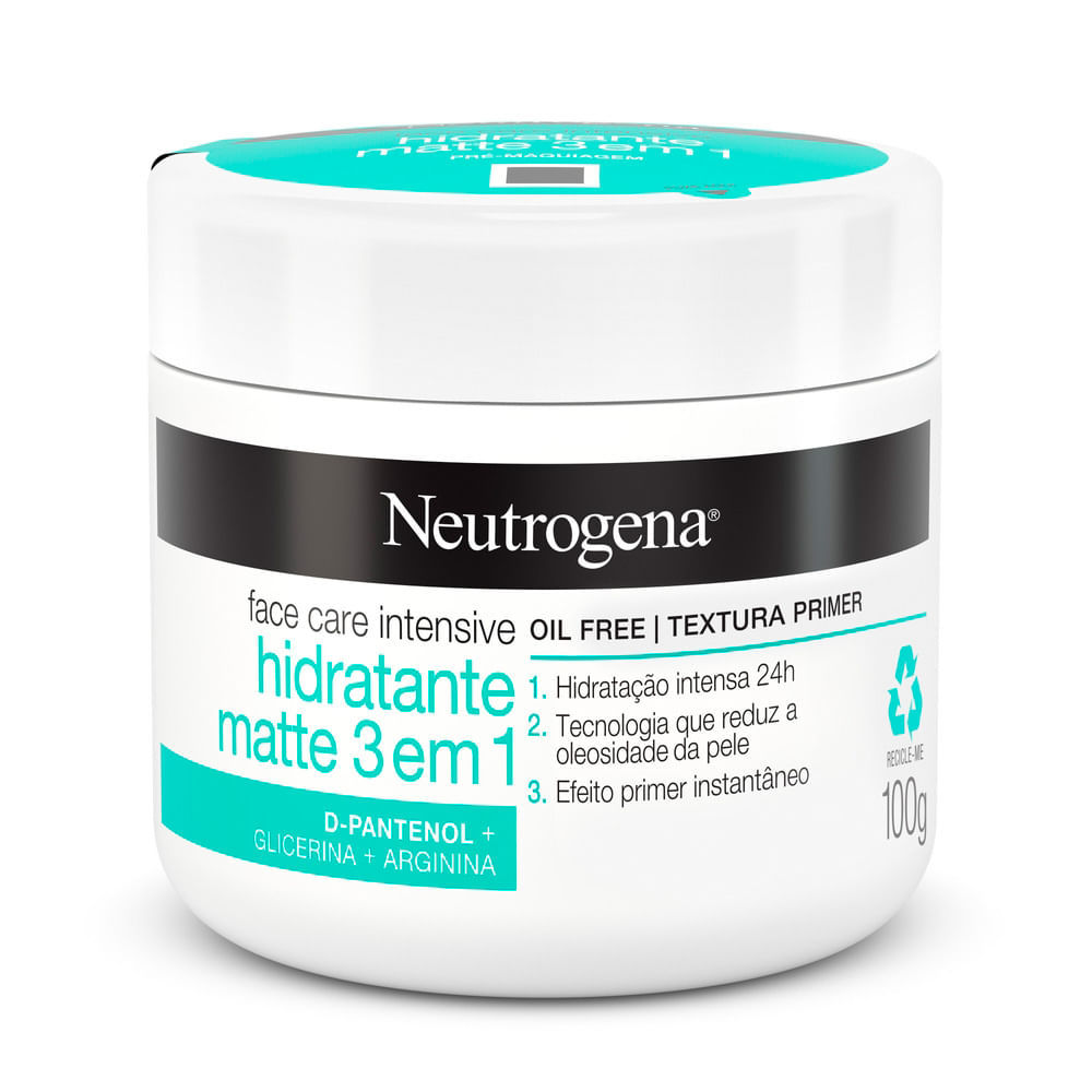 Creme Neutrogena Face Care Intensive Hidratante Matte 3 em 1 100g em Oferta na Shopee