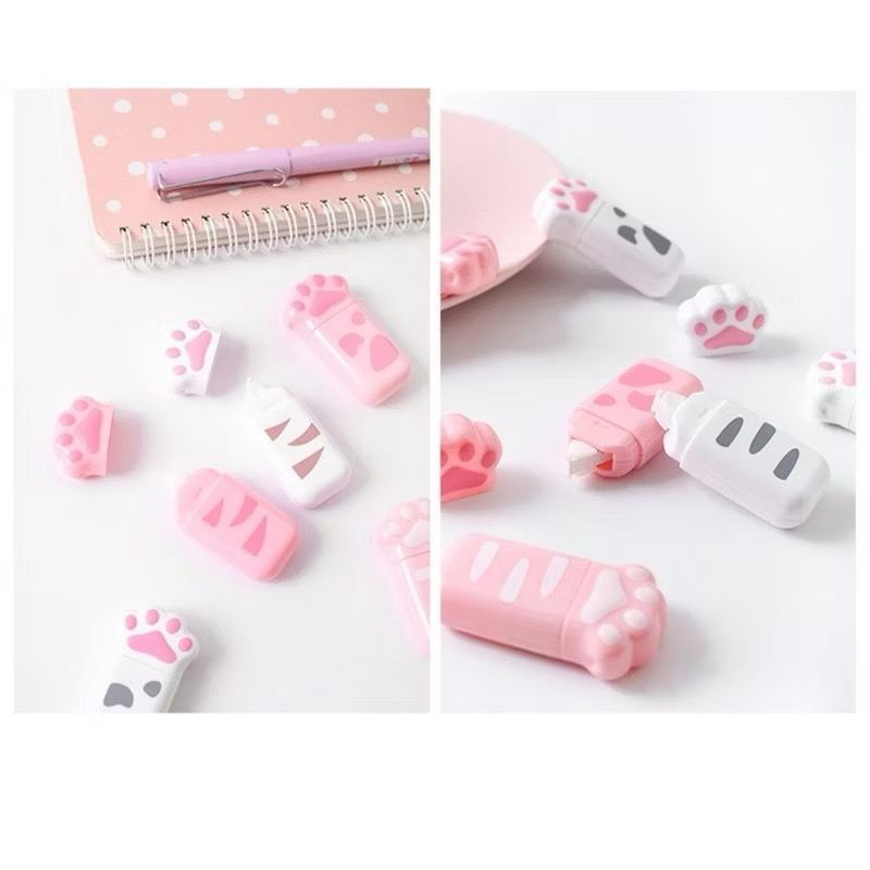 Corretivo em Fita Branca Patinha de Gato Criativa Para Correção E Efetiva -  Artigos De Papelaria Escola Escritório