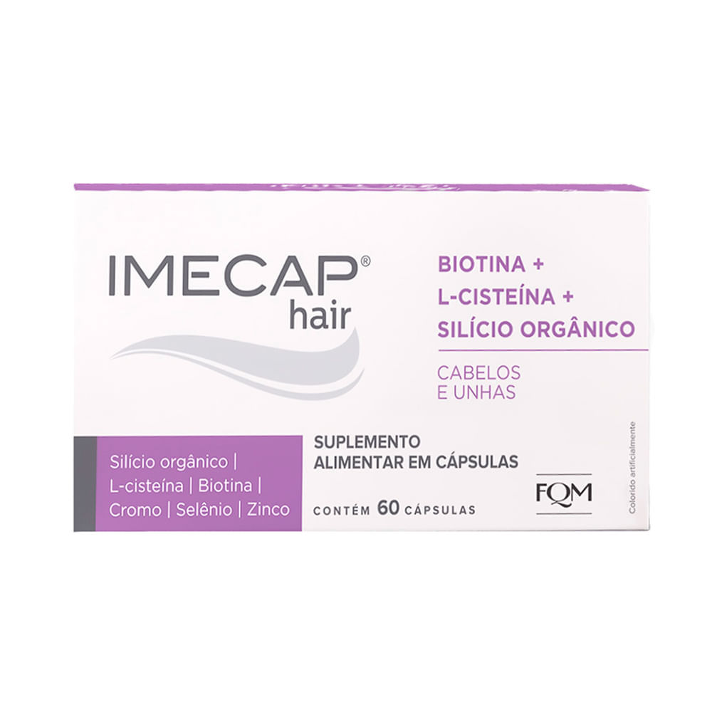 Imecap Hair Silício Orgânico com 60 Cápsulas em Oferta na Shopee