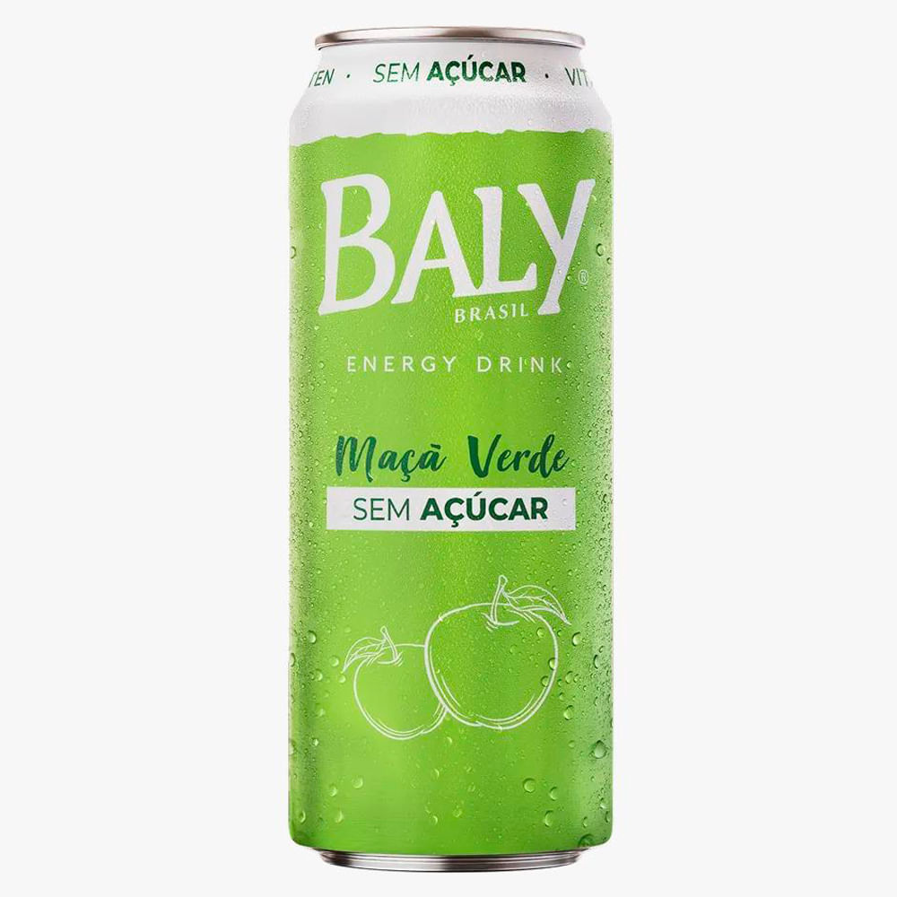 Energético Baly Maçã Verde Zero Açúcar 473ml em Oferta na Shopee
