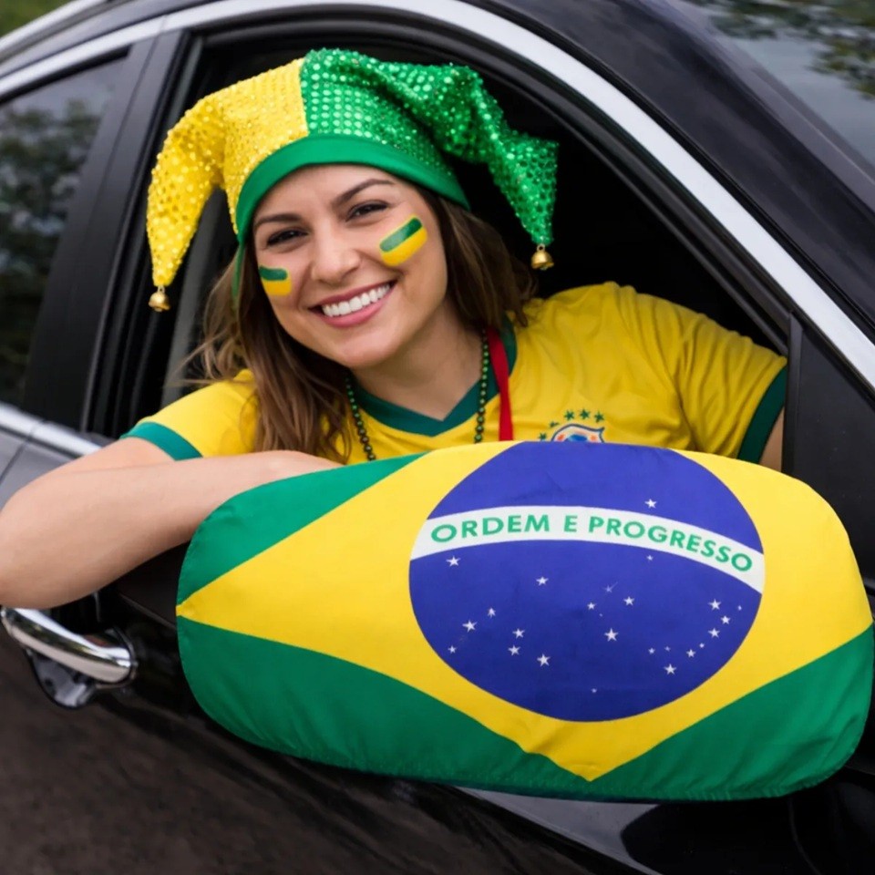 Capa Bandeira Do Brasil Retrovisor Copa Do Mundo Olimpíadas Brasil