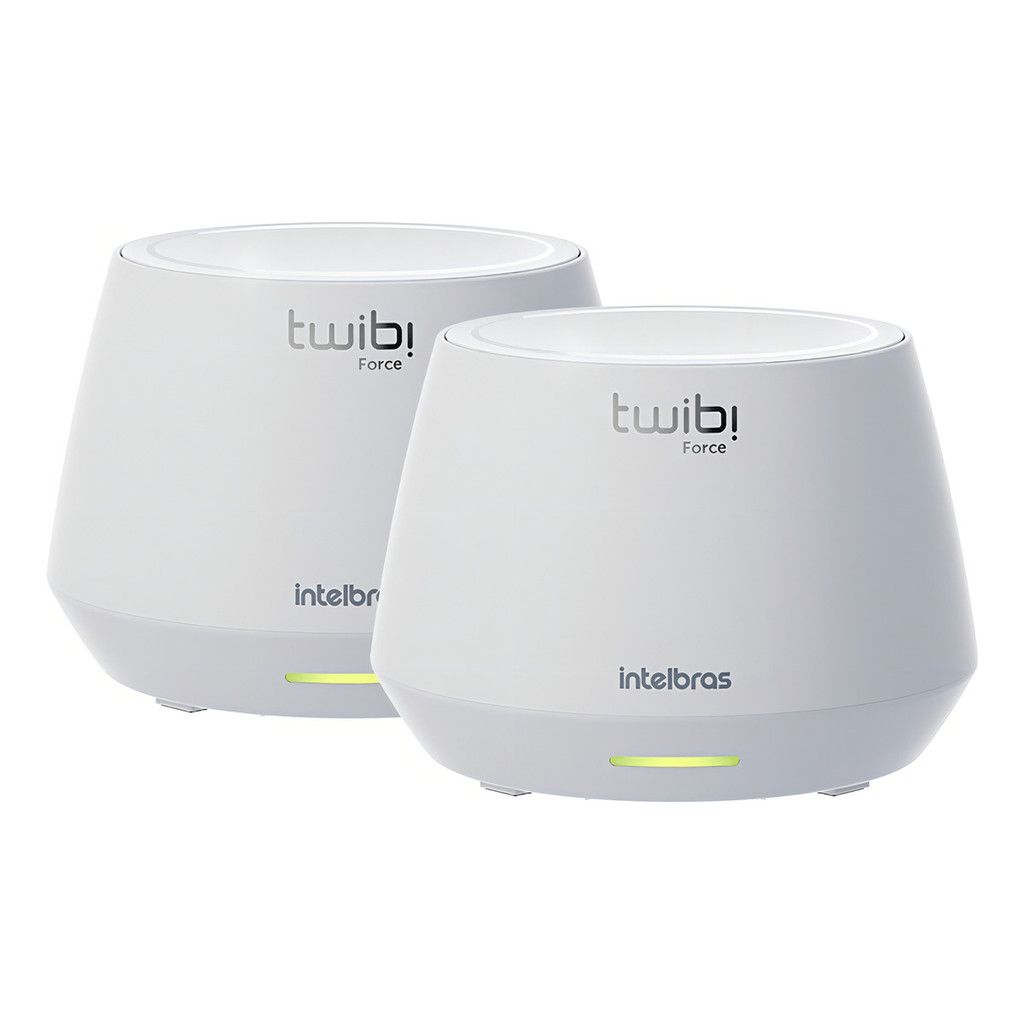 Conjunto Roteador Mesh Wifi 6 Intelbras Twibi Force Ax 2 Uni Branco