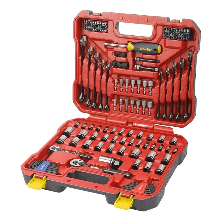Nova Venda Quente Kit De Ferramentas De Aço CR-V De Alta Qualidade 145PC Mecânicas Conjunto De Soquete (SAE & Métrico)