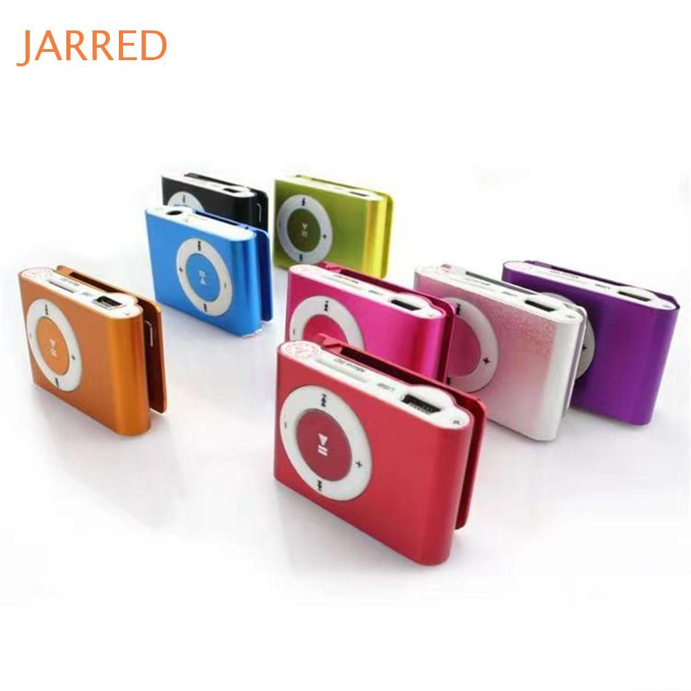 JARRED MP3 Player Mini Reprodutor De Mídia Portátil De Metal 3.5 Mm Espelho Esportivo MP3