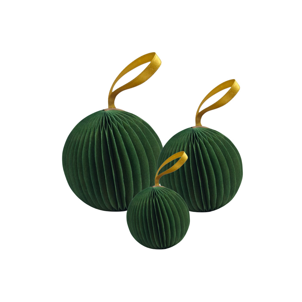 Kit Enfeite Decorativo Bola Globo Gomo Verde 3Un P M G