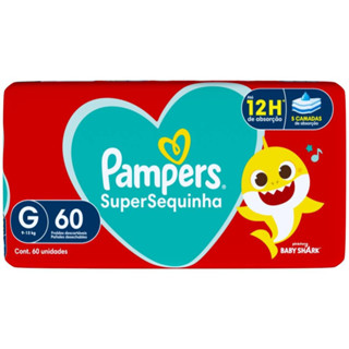 Fralda Pampers Supersequinha G Com 60 Unidades em Oferta na Shopee