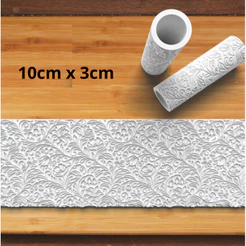 Rolo de Textura Flores 10x3