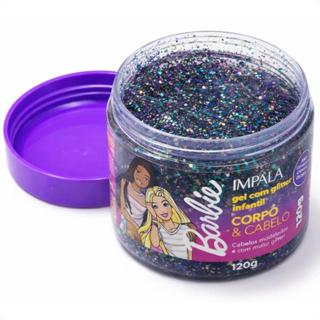 Gel Glitter Impala Barbie Corpo e Cabelo 120g em Oferta na Shopee