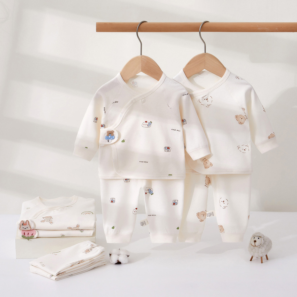 Roupas infantis outono roupas divididas algodão puro primavera outono monge roupas bebê recém-nascido outono bebê recém-