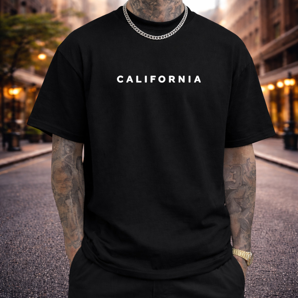 Camiseta Masculina Estampada california Camiseta 100% Algodão Lançamento Envio Imediato