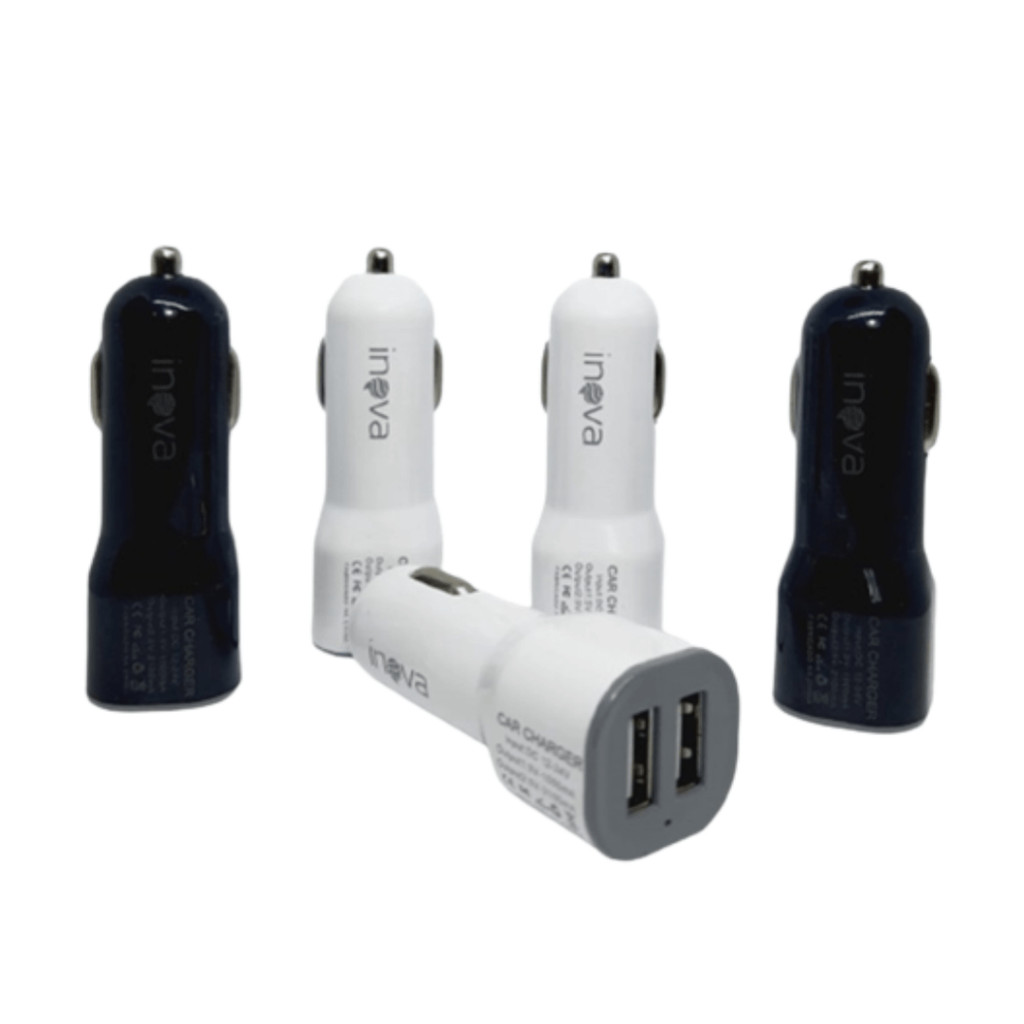 Carregador veicular 2 usb para celular automotivo inova originais