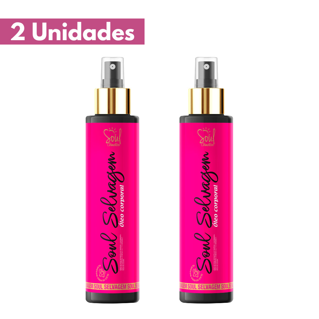 Kit 2 Soul Selvagem Óleo Clareador Corporal Soul Cosméticos 100ml