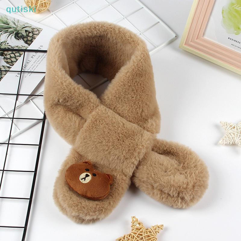 Cachecol Infantil De Pelúcia Grosso Para Outono E Inverno , Quente Estilo Coreano De Desenho Animado Pescoço De Bebê