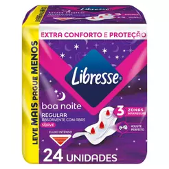 Absorvente Com Abas Libresse Noturno Boa Noite 24 Unidades