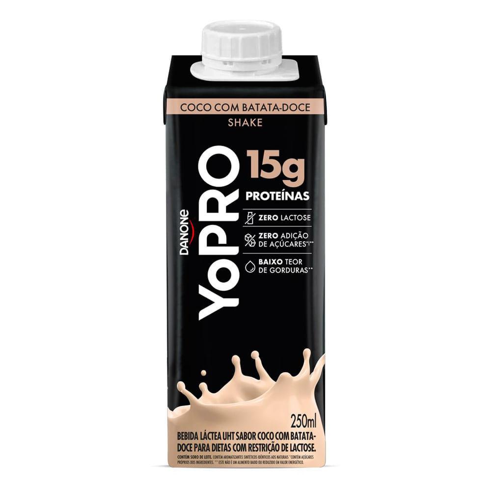 YoPRO Bebida Láctea UHT Coco com Batata-Doce 15g de proteínas 250ml em Oferta na Shopee