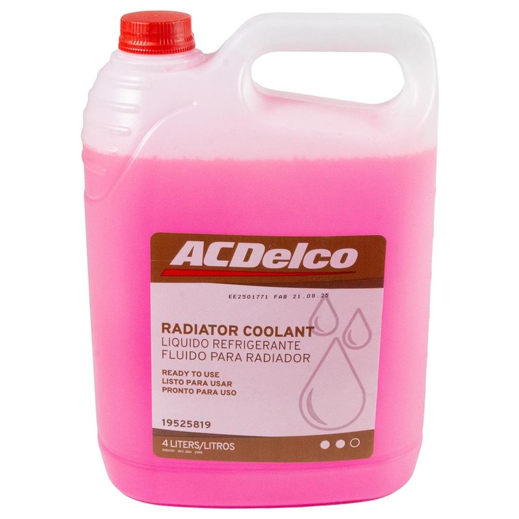 Fluido radiador pronto uso rosa 4L ACDelco 19525819 em Oferta na Shopee