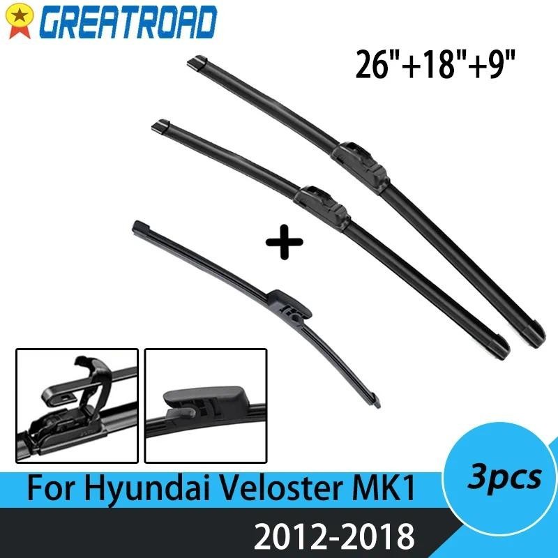 Kit De Conjunto De Lâminas De Limpador Dianteiro E Traseiro Para Hyundai Veloster MK1 2012 13 14 15 16 17 2018 Pára-Bris