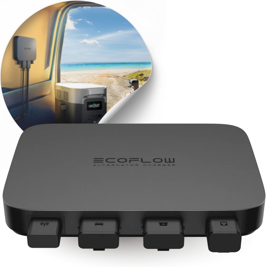 Carregador Alternador Veicular Charger EcoFlow 800W 8x Mais Rápido 12V e 24V Carro