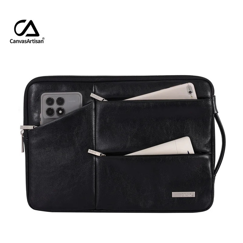 Bolsa Para Laptop 13.3,14,15,16 Polegadas , Capa De Macbook Air Pro M1 , Homem Senhora Couro PU Notebook Computação À Pr