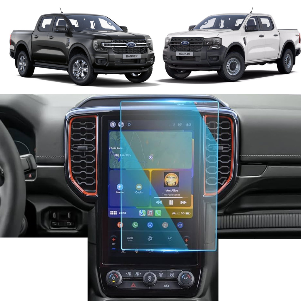 Pelicula de Vidro Protetora de Multimidia Original FORD RANGER 2024 A 2025 + Kit de Instalação