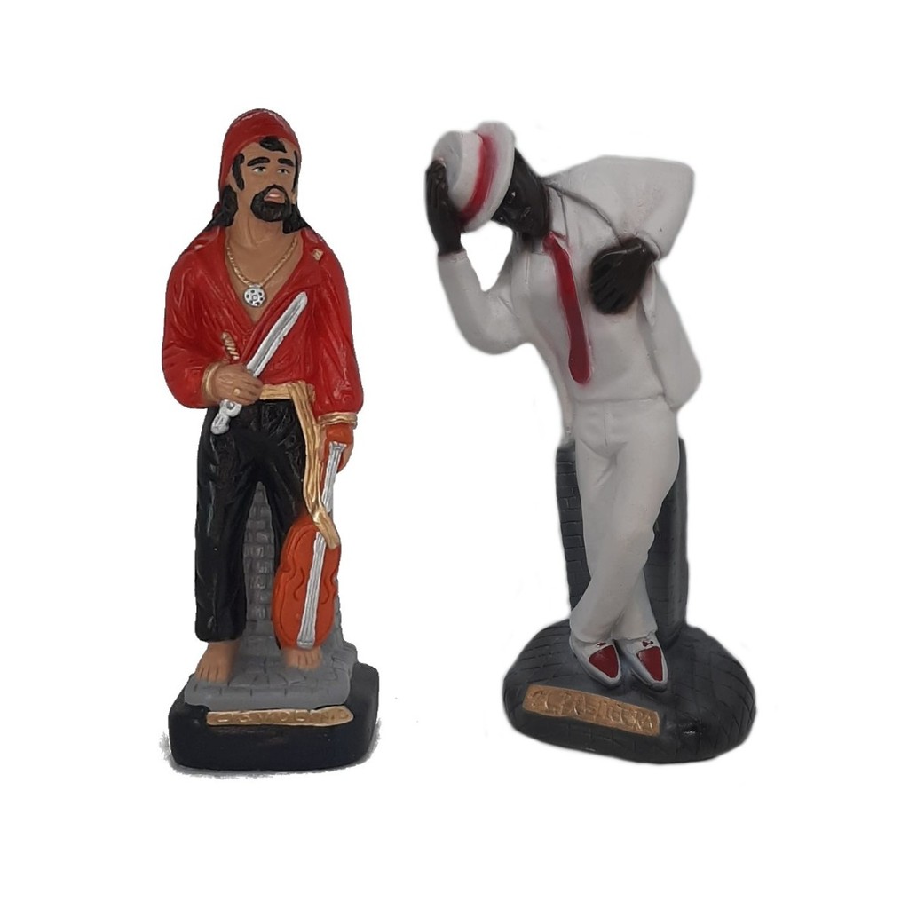 Imagem Cigano Violino+ Zé Pilintra Candomblé Umbanda Estátua