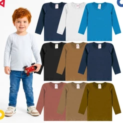 Blusa Térmica Infantil Masculina Manga Longa Segunda Pele Forrada para Inverno