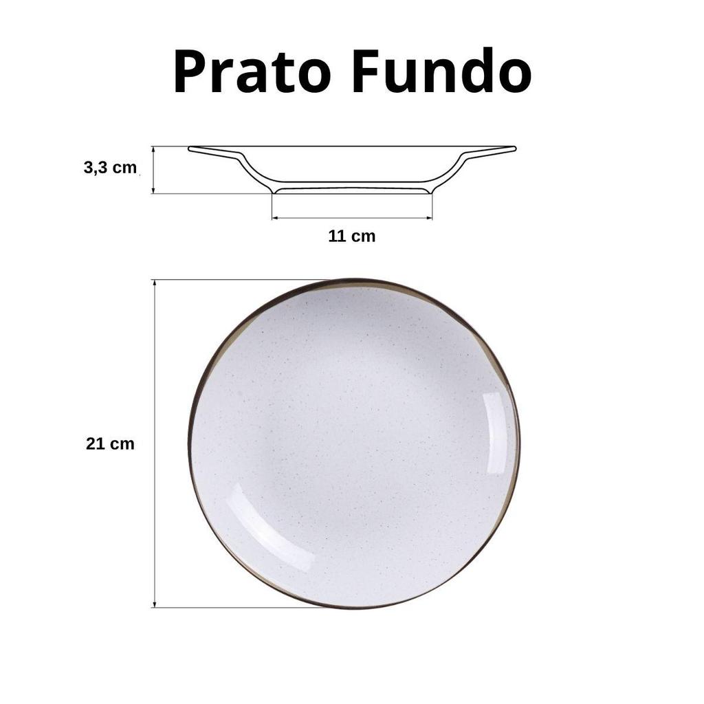 Conjunto 6 Pratos Fundos 21cm Canyon Porcelana Tramontina · foto 2