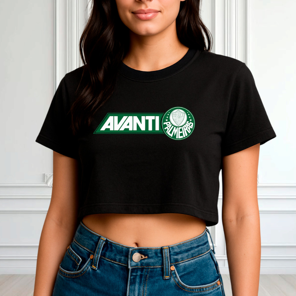 Blusa Cropped Feminina Verdão Palmeiras clube avante Palmeiras