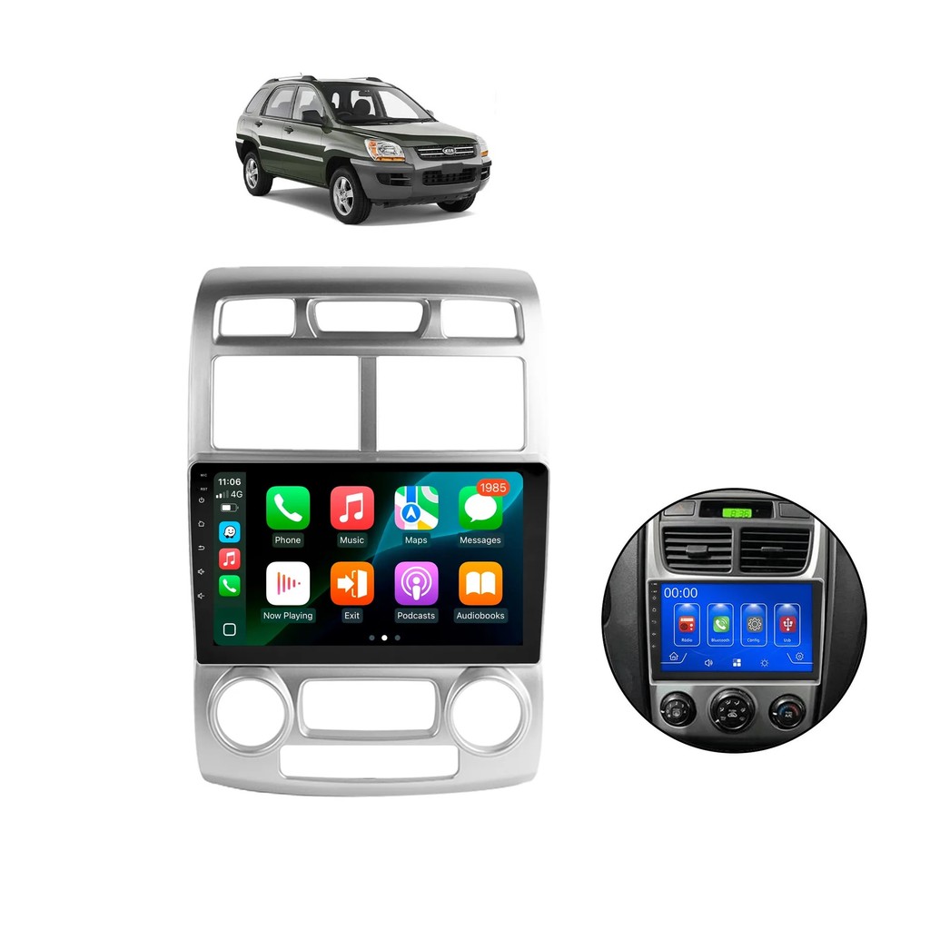 Kit Multimídia Sportage 2009 / 2010 Android 9 Pol 2/32Gb Carplay - Vision 8990CP