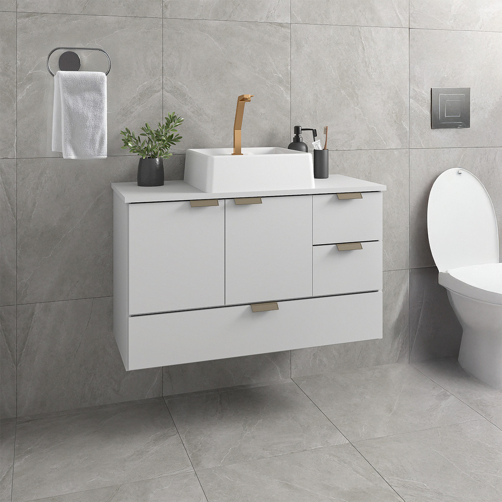 Gabinete Armário Para Banheiro Com Cuba Suspenso Organizador