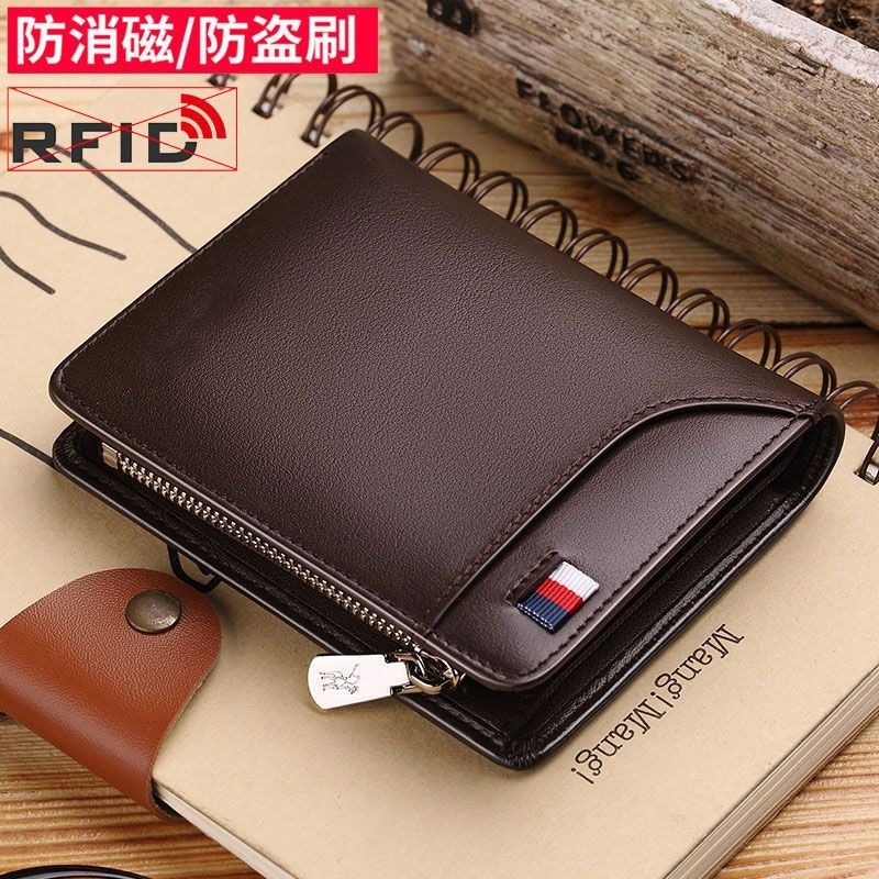 Carteira masculina curta de couro de alta qualidade carteira de motorista multifuncional masculina