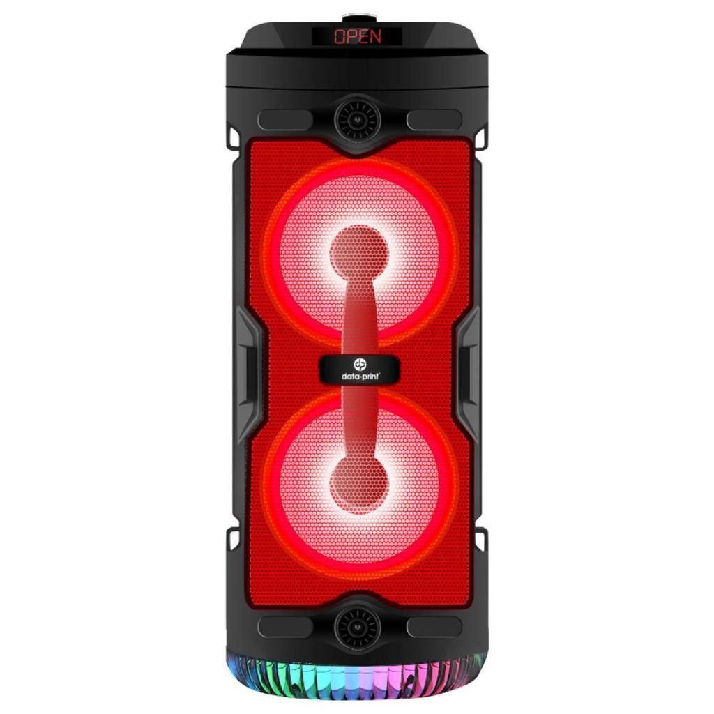 Caixa Som Torre Portátil 423B Rádio FM Conexão Bluetooth TWS Led Microfone Recarregável Pmpo
