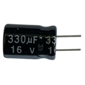 KIT COM 26 PEÇAS - CAPACITOR ELETROLITICO 330UF 16V RADIAL 8X12MM ENW (PRE-CORTADO)