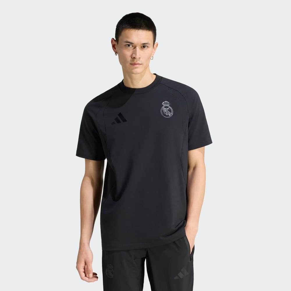Camisa Real Madrid Casual Adidas Preta Oficial + NF