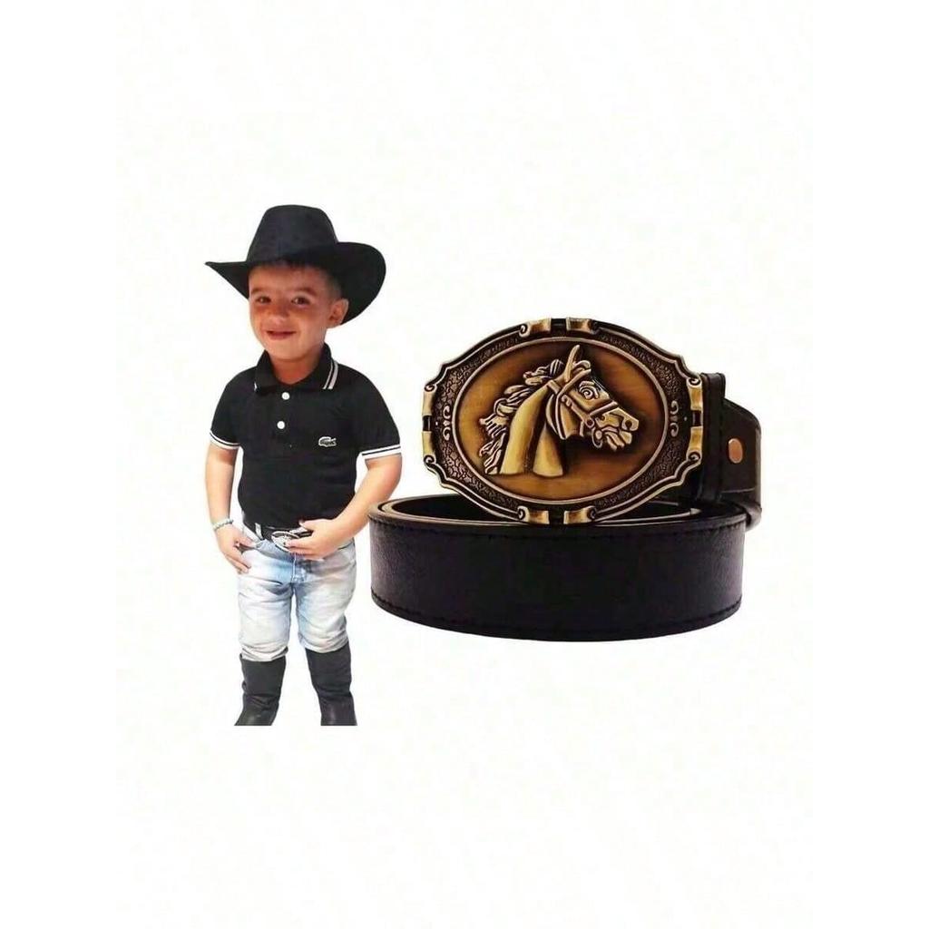 Cinto infantil com  Fivela Country Menino Cowboy Infantil Bebê Rodeio festa  São João Unissex CAVALINHO