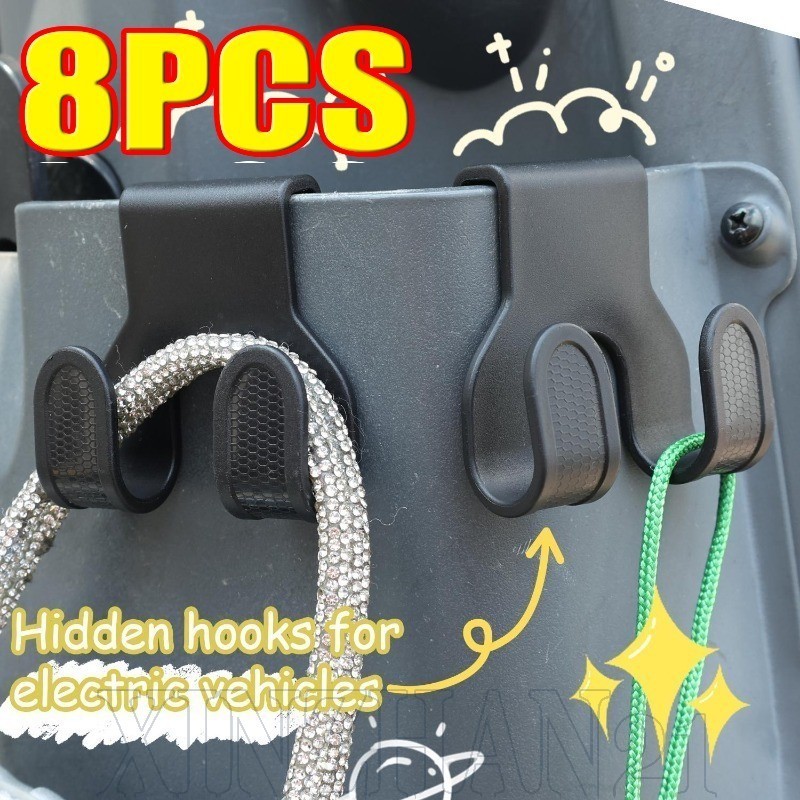 Gancho Oculto De Cabeça Dupla-Economia De Espaço , Resistente Ao Desgaste-Para Capacetes/Bolsas/Mochilas-Ganchos Motocic