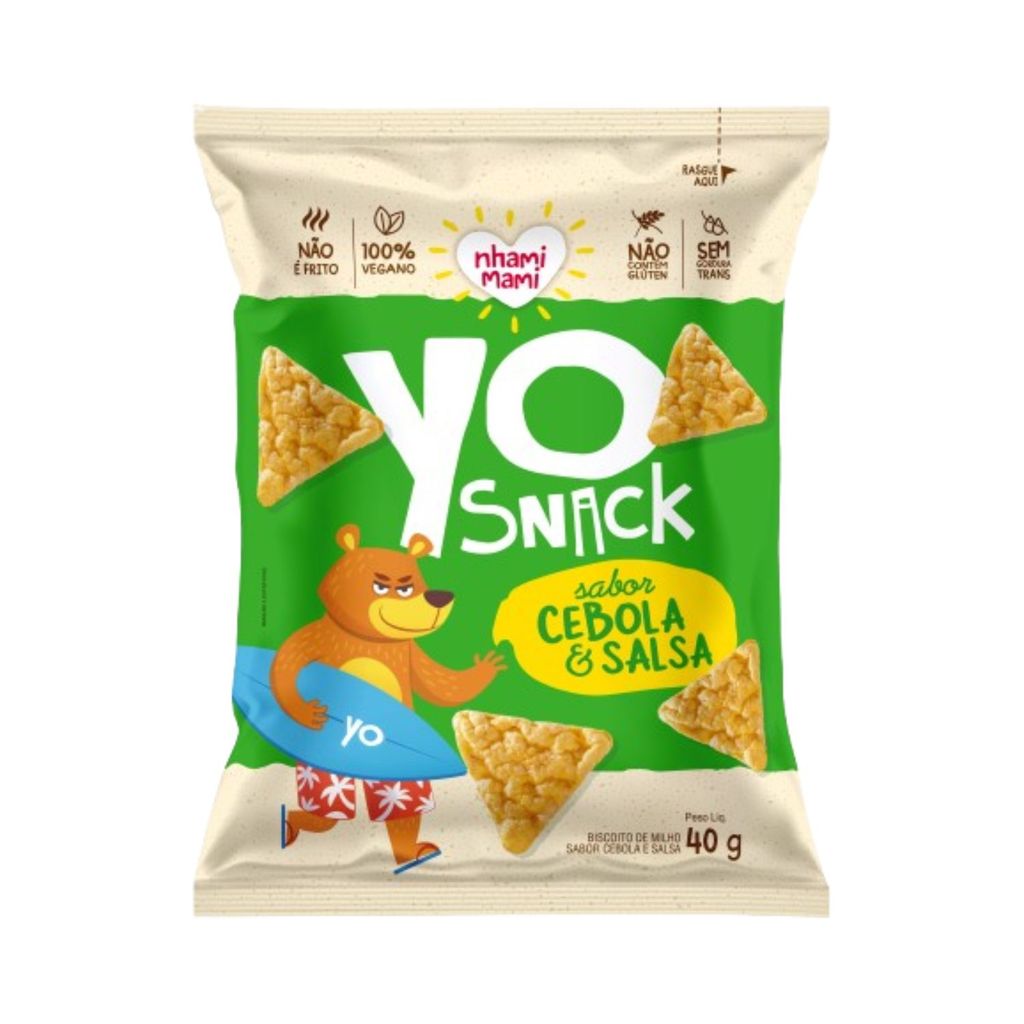 Yo Snack Infantil Cebola E Salsa Vegano Sem Glúten - Nhami Mami 40g