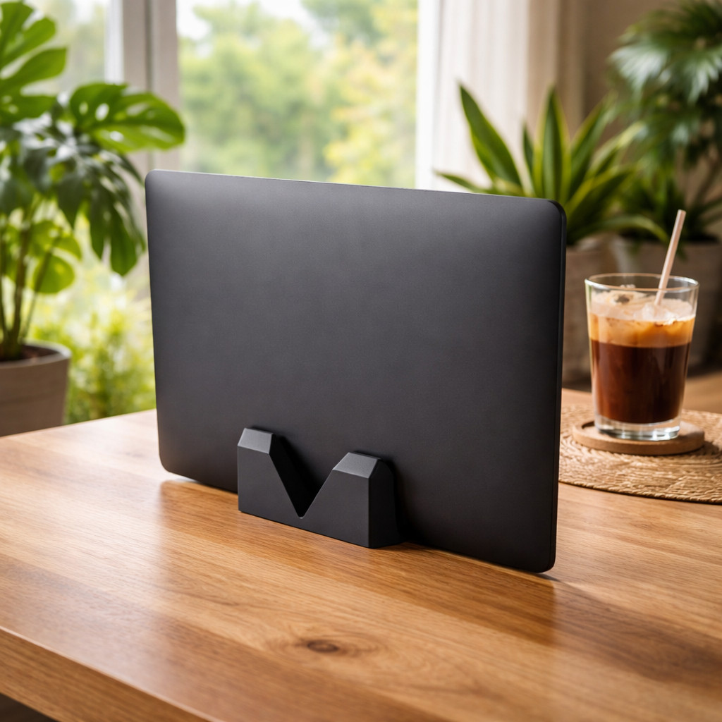 Suporte Vertical Notebook Ajustável Base Organizador Mesa Escritório Universal Anti Queda
