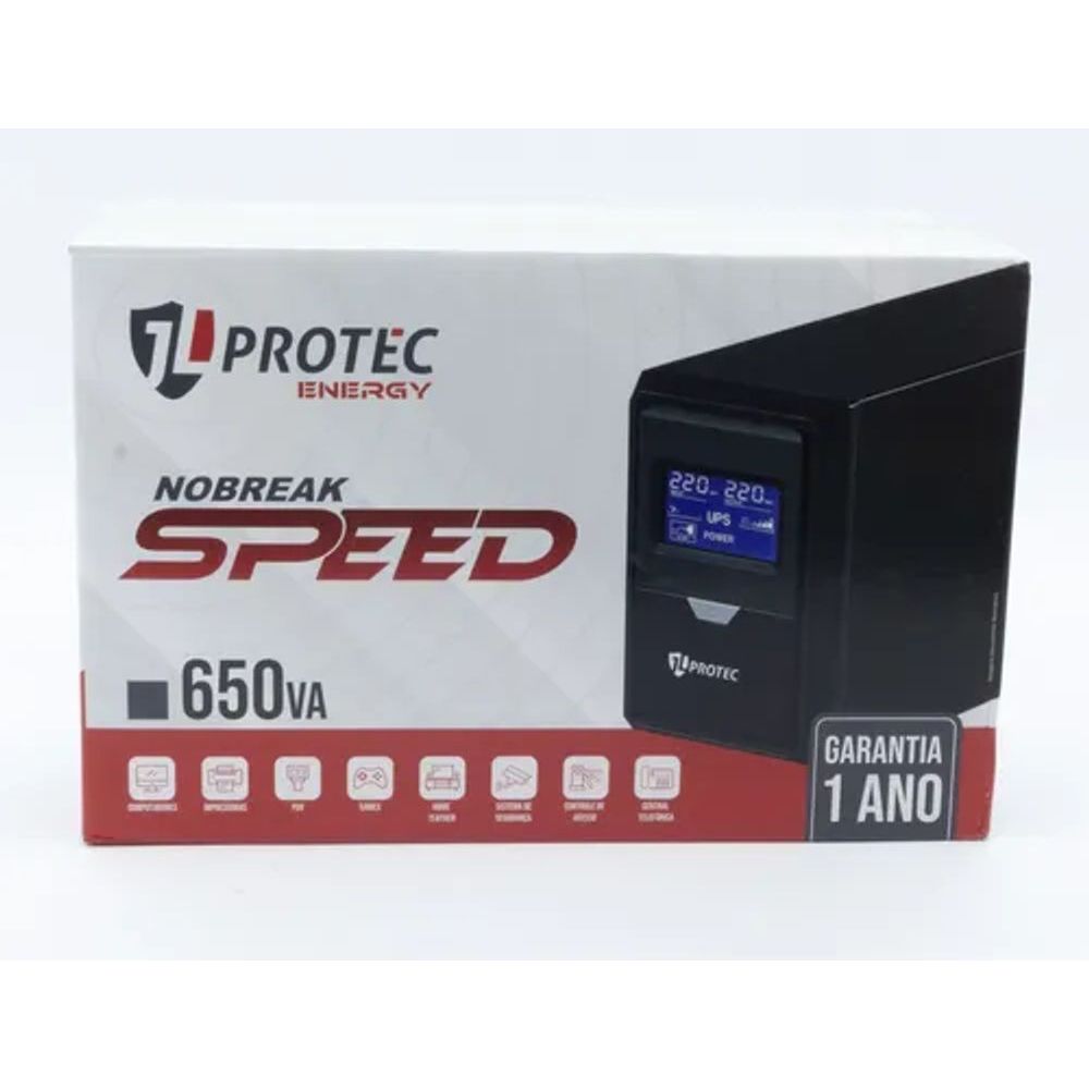 Nobreak JLPROTEC Speed  650VA Bivolt Preto