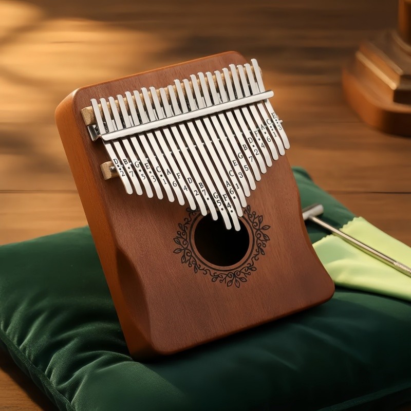Kalimba 17/21 Chaves Piano Dedo Instrumento Percussão，Piano de Polegar com Percussão para Dedos