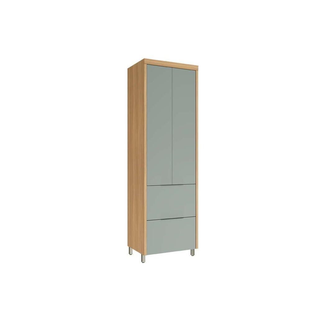 Módulo Cozinha Nesher Marquesa Paneleiro 2 Portas e 2 Gavetas 70cm Nature/Verde - Nesher