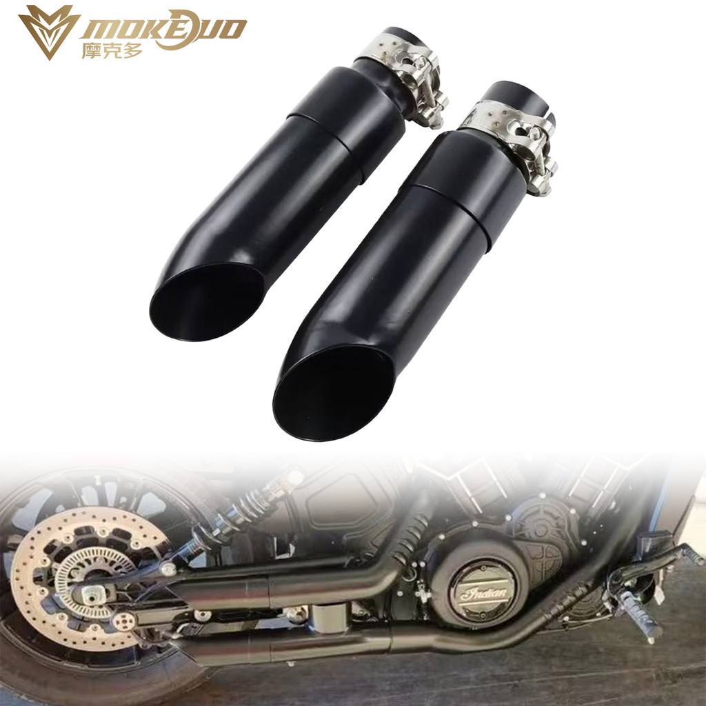 Adequado para indiano Scout bobber modificado seção traseira escape baixo-afundamento grosso corte chanfrado acessórios 