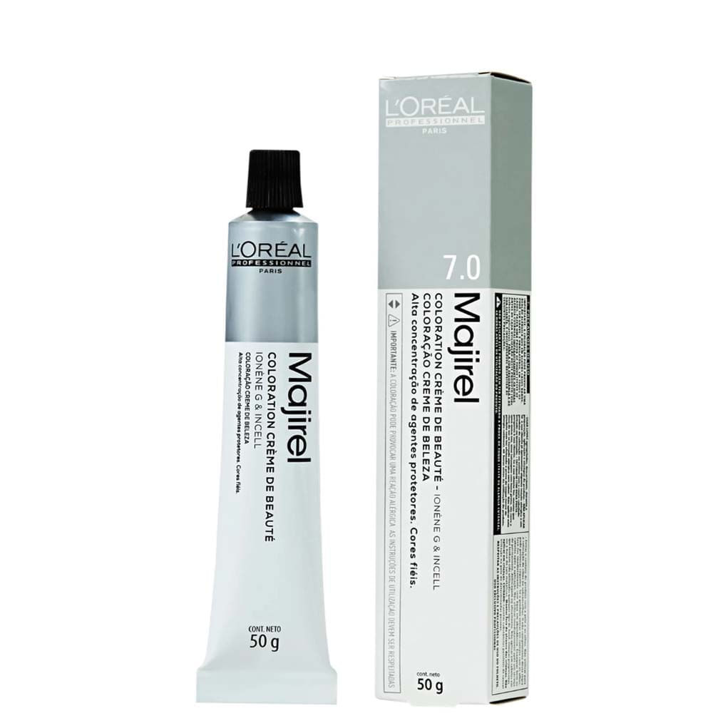 Tintura Creme Majirel Louro Natural Profissional 7.0 em Oferta na Shopee